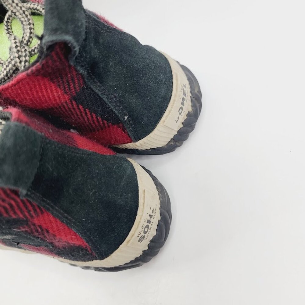 Sorel Women's‎ Black Red Plaid Out N About Plus Casual Ankle Duck Boot Size 8.5 - Picture 4 of 7